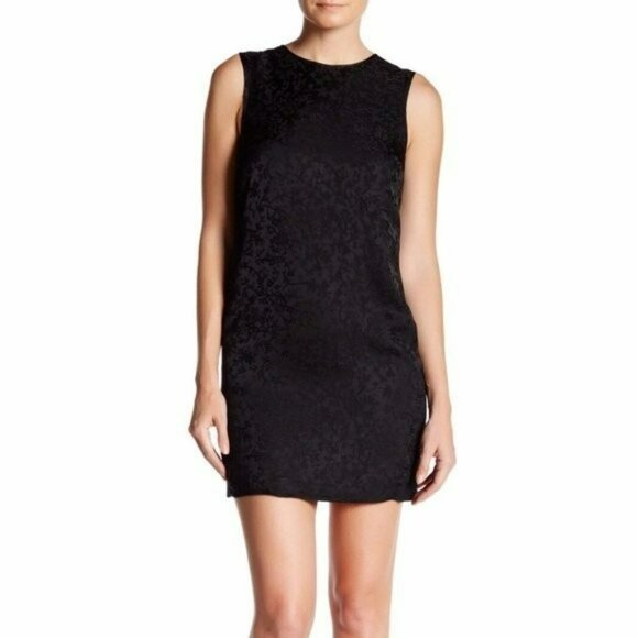 NWOT Theory Adraya Black Ivy Jacquard Shift Dress Size 2 - Picture 1 of 8